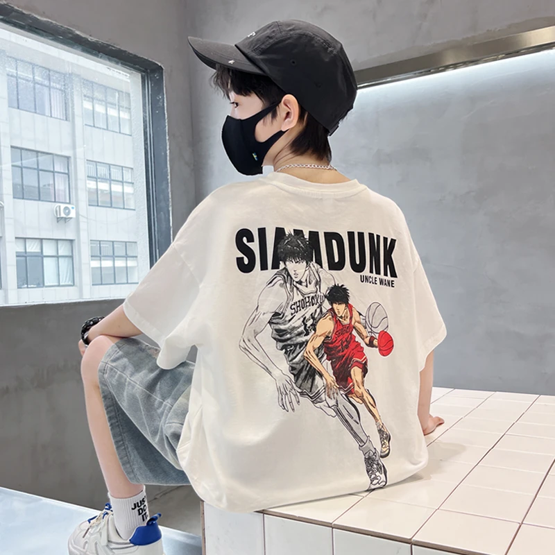 男童夏装t恤短袖2024新款儿童夏季纯棉半袖体恤男孩潮牌炸街上衣T