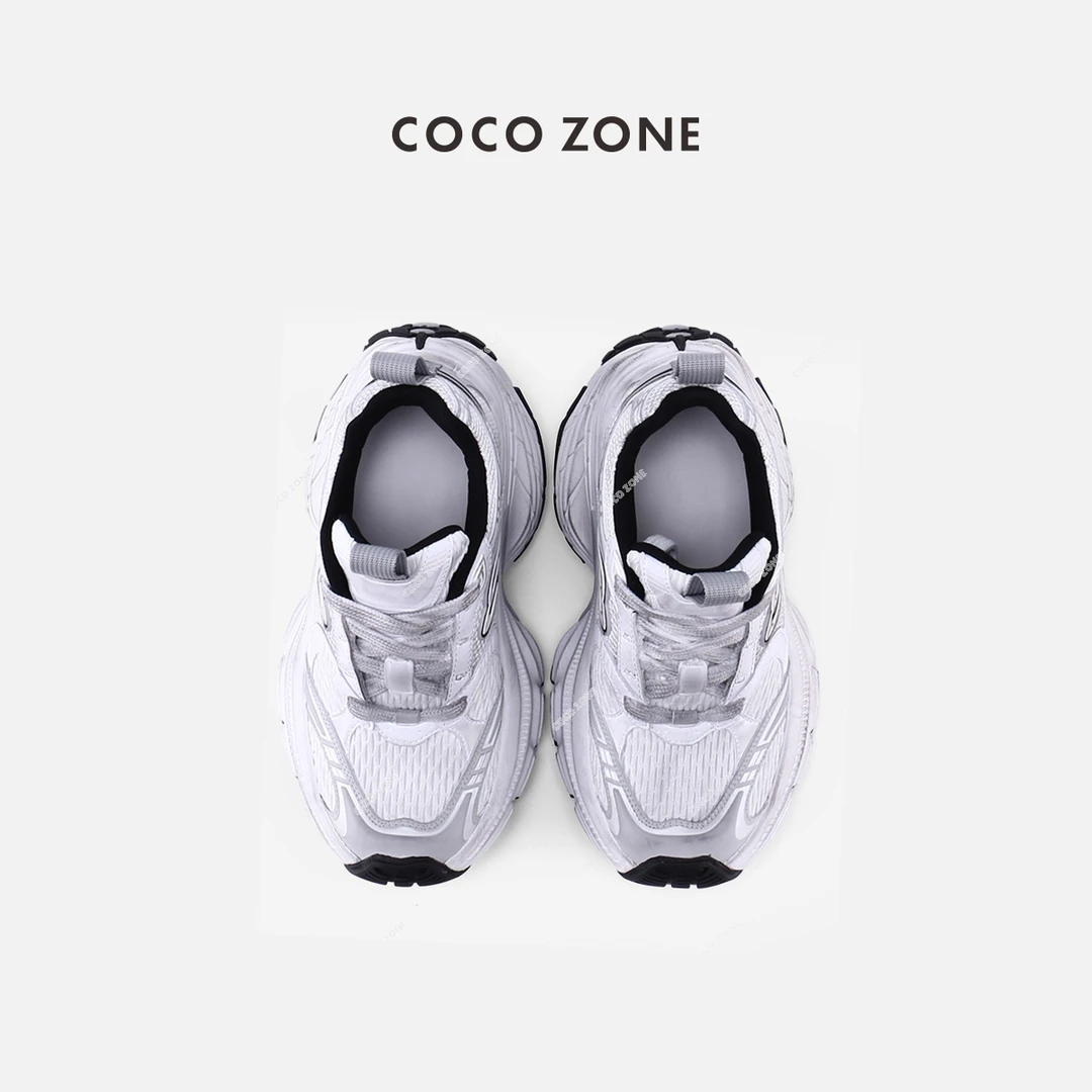 COCO ZONE 刘一一 新款复古厚底增高老爹鞋系带鞋CC2A0190