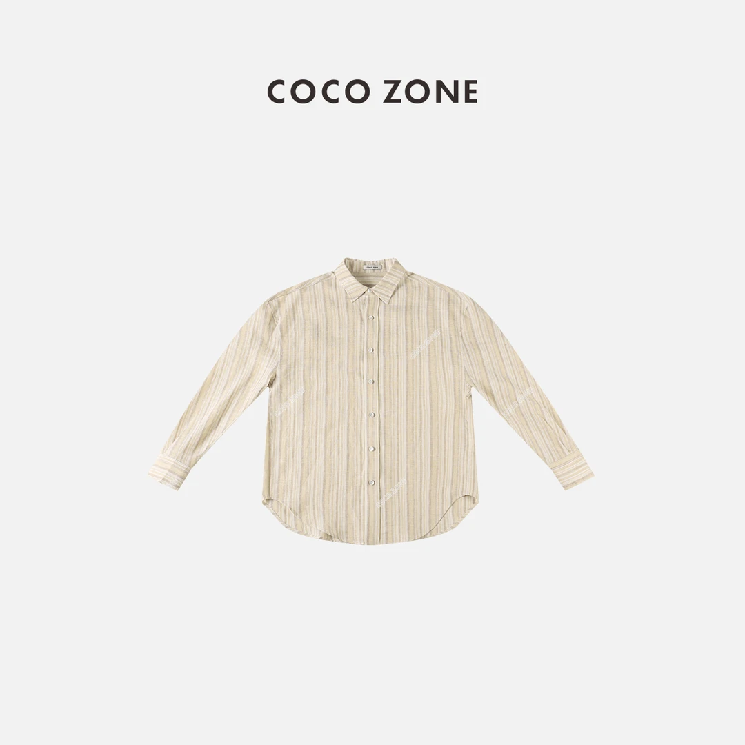 COCO ZONE 刘一一  通勤风条纹衬衣23C18704
