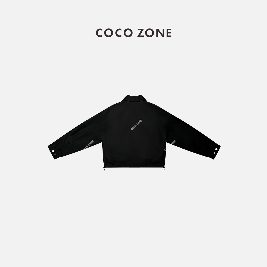 COCO ZONE 刘一一早春时尚设计感翻领长袖外套气质上衣CC2A0278