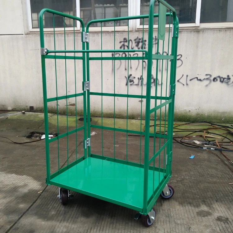 铭晔移动物流台车折叠仓储笼车仓储周转搬运装卸车快递筐周转车