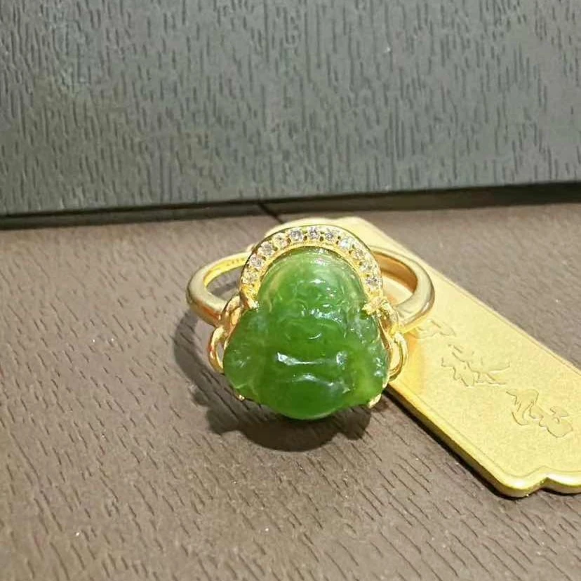 【周老板】“雅慈””和田玉佛公S925银镶