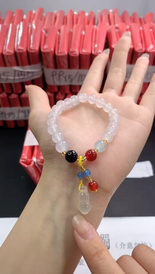【闪购商品】玛瑙/玉髓手链未镶嵌葫芦
