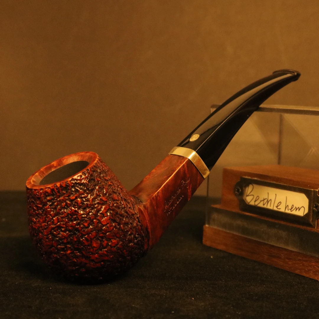 马仕双太阳之神弯斗手工收藏级石楠木烟斗--套装