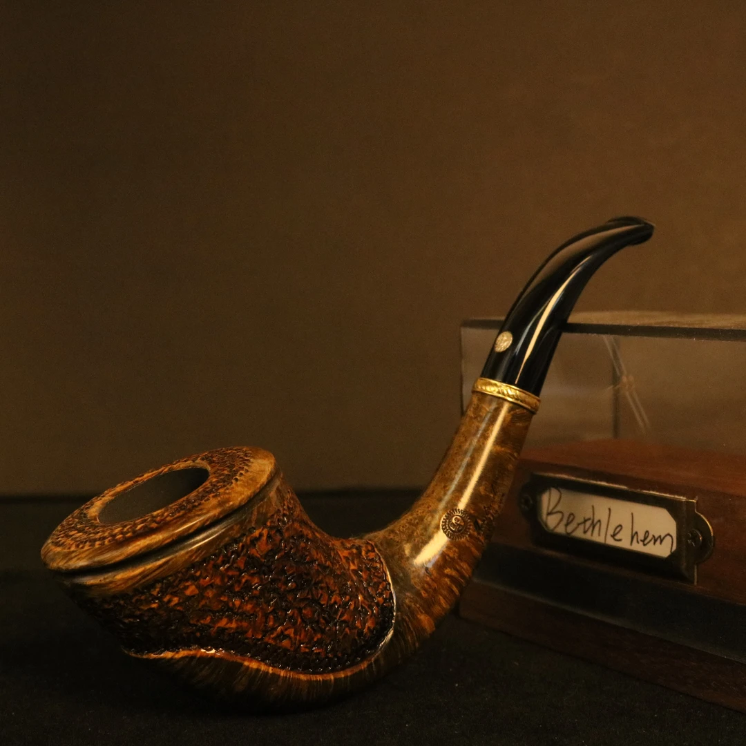 意大利马仕太阳神标系列号角石楠木弯斗