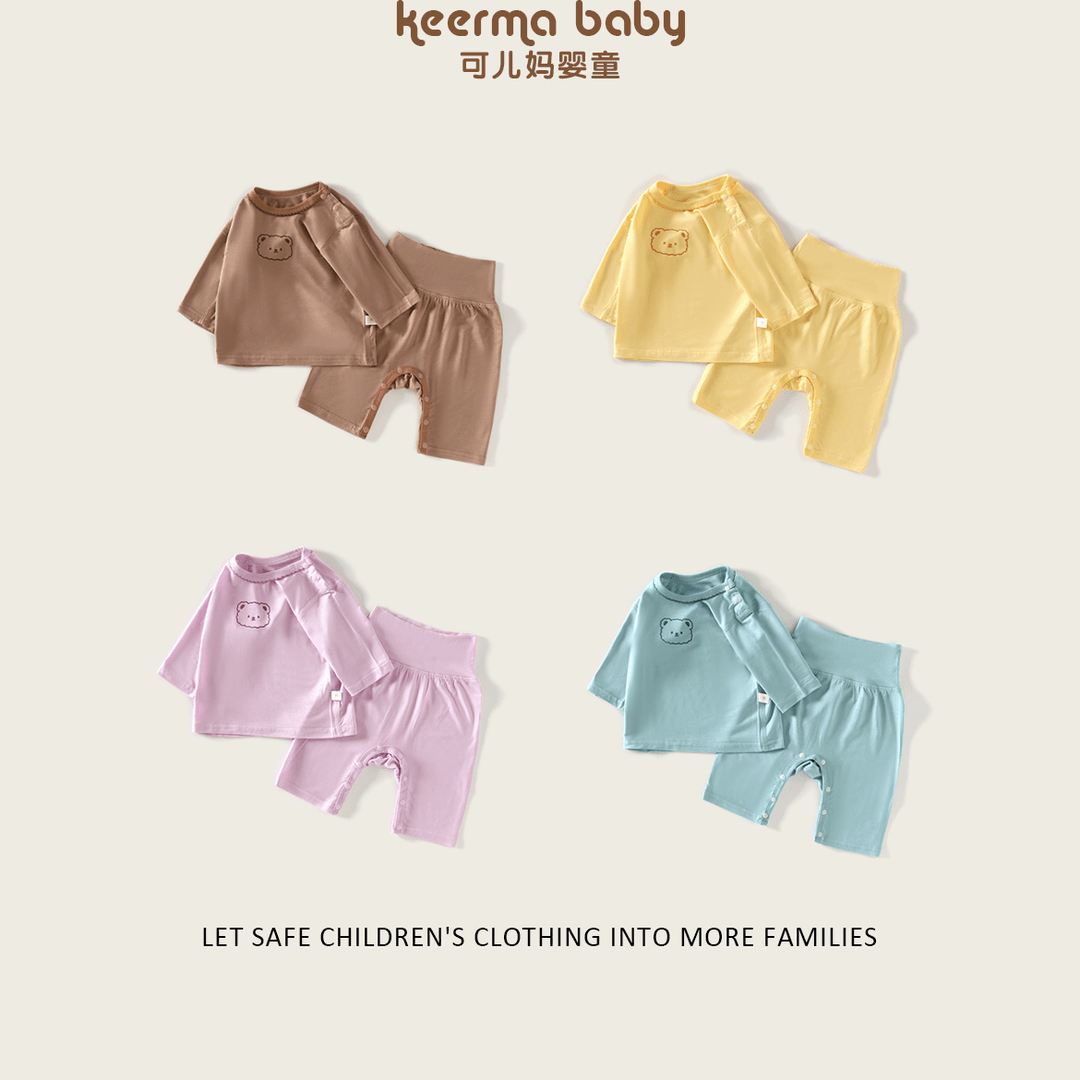 【可儿妈】婴儿男女宝宝净面半袖高腰套装夏季婴童幼儿