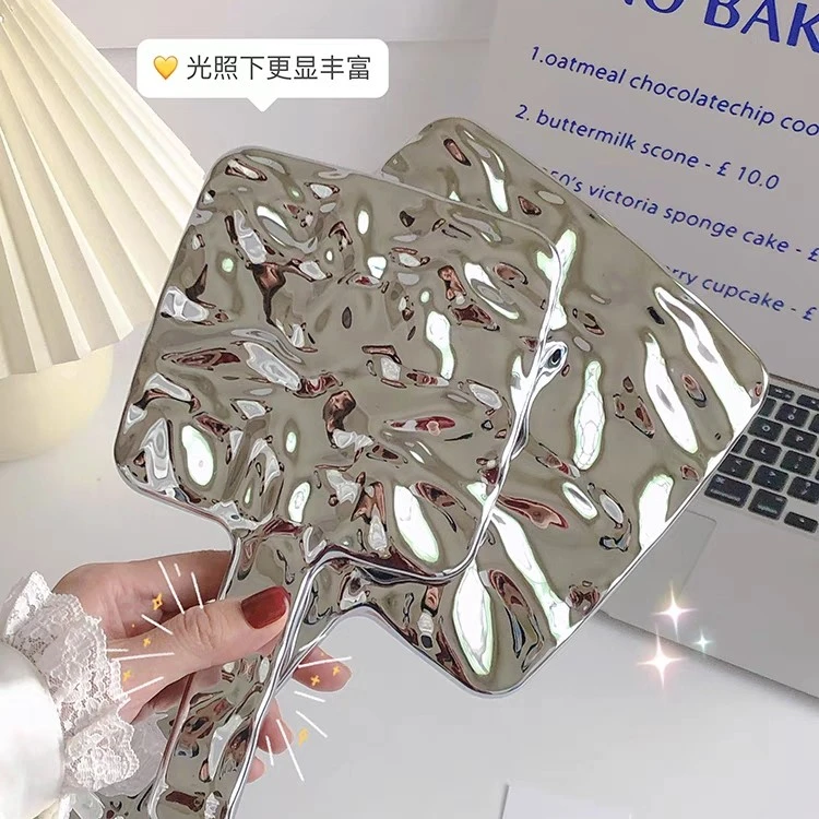 【骞挑万选】手持复古ins风化妆镜高清美容手柄镜便携随身