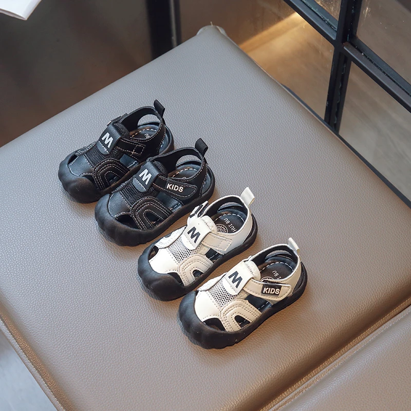 16-26码夏季宝宝软底凉鞋女童防滑包头儿童学步鞋男软底幼儿凉鞋