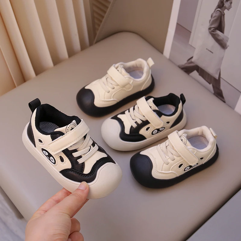 15-25码宝宝学步鞋男童包头休闲婴幼儿板鞋女宝可爱熊猫软底单鞋