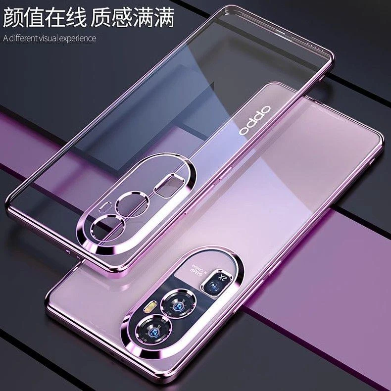 适用OPPOReno11Pro手机壳新款透明电镀reno11超薄全包防摔潮流保