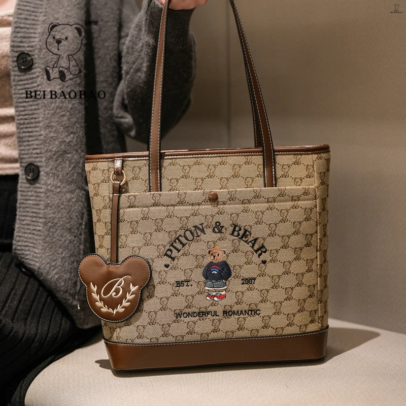 北包包新款休闲大容量女士单肩腋下手提包包复古托特包