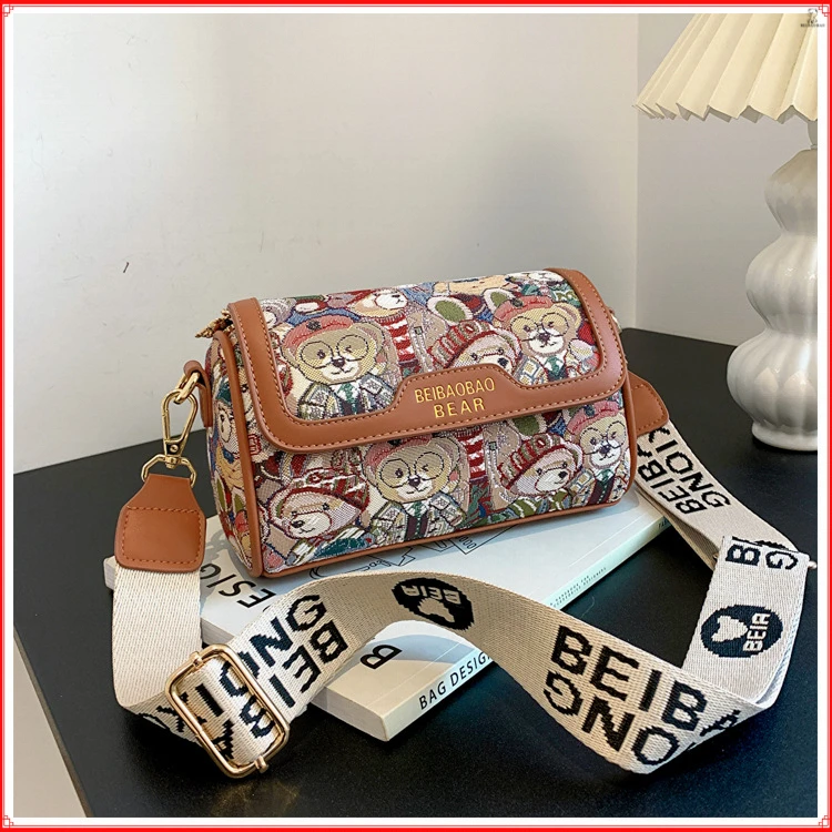 北包包小众设计原创卡通小熊包潮时尚斜挎包单肩女包