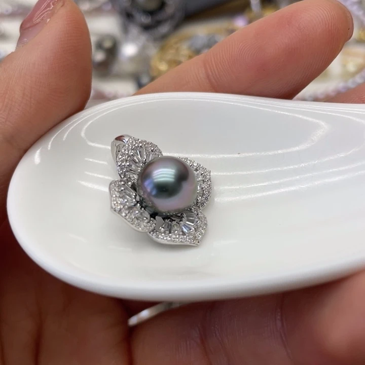 海水珍珠吊坠(不含链)银S925镶嵌