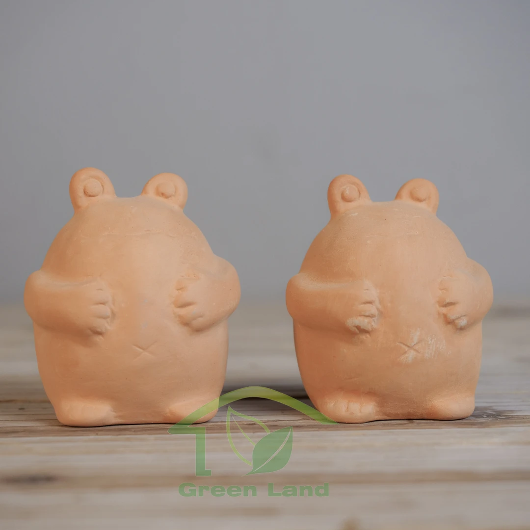 GREEN LAND绿家园出品红陶胖胖蛙花园花宠