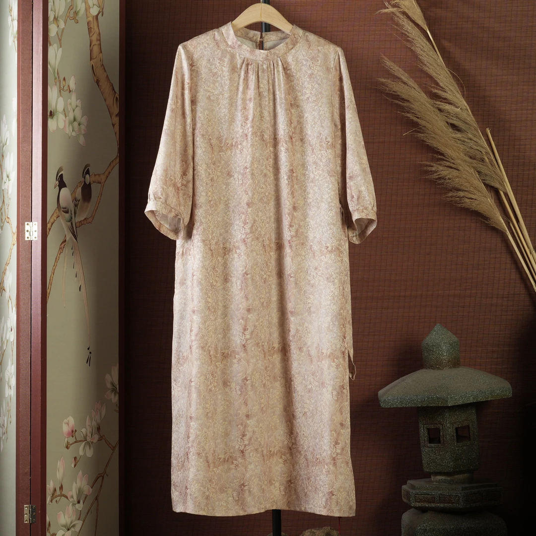 芹 新中式风 24935 桑蚕丝连衣裙 L