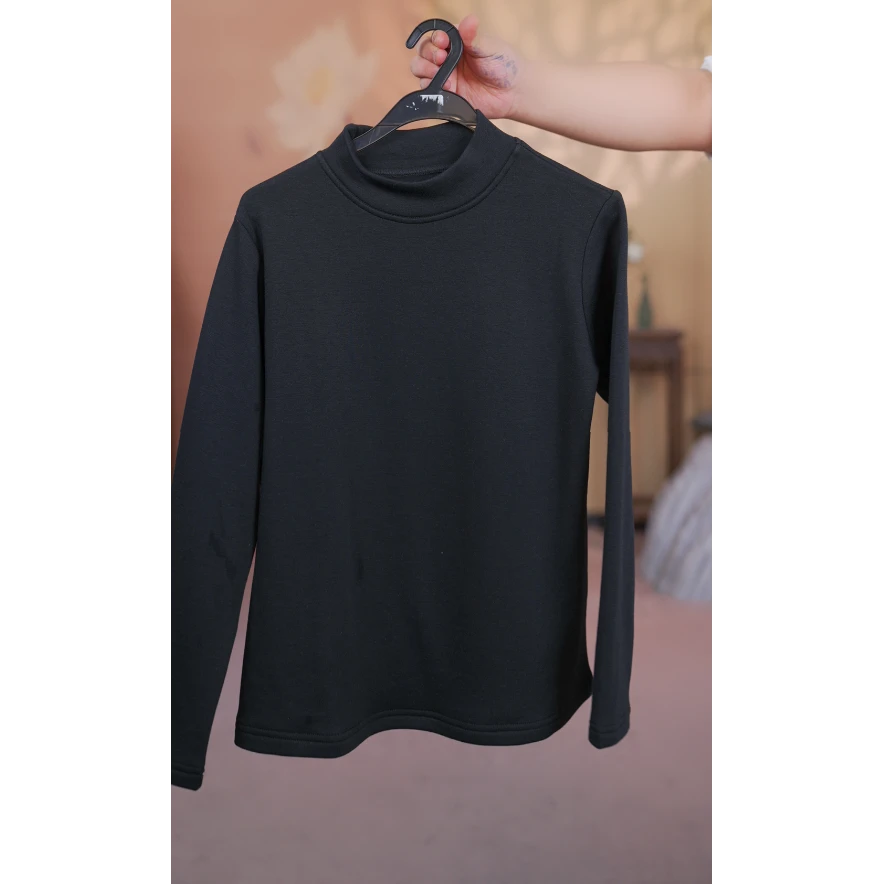 芹 加厚拉绒蚕丝打底衫 533