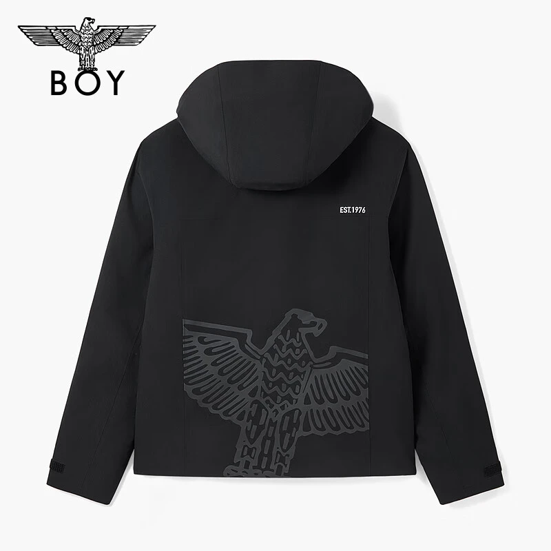 BOY LONDON冬季连帽羽绒服情侣款户外运动鹅绒保暖短款上衣N28018