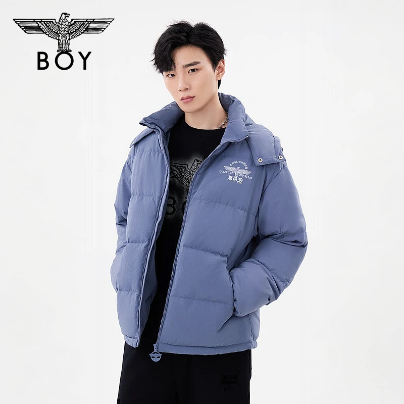BOY LONDON冬季新品男女同款时尚保暖可脱卸帽短款羽绒服N28027