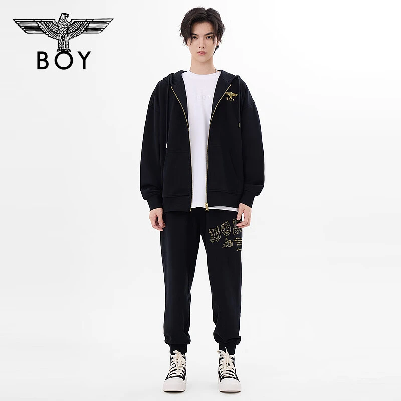 BOY LONDON秋季新品长裤情侣款舒适百搭休闲裤金色针织裤子N15802