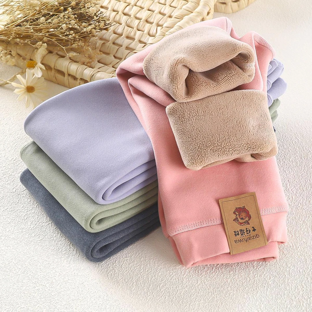 优选儿童奥粒绒裤子男童女孩秋冬保暖裤中大童加厚加绒秋裤打底裤