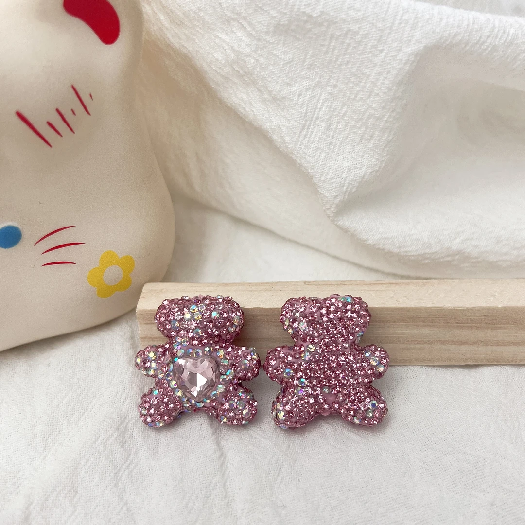 满天星爱心款小熊DIY饰品配件 手工饰品配件