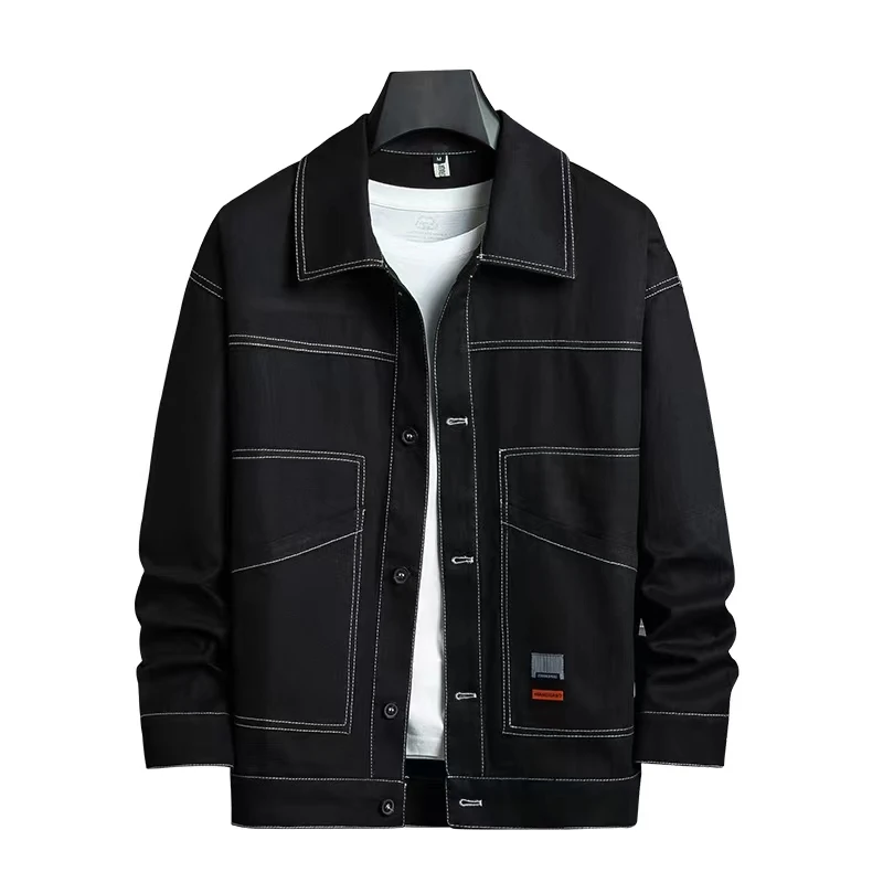 【言言妈】家衣服潮牌，百搭潮牌个性休闲宽松潮流大码男士帅气黑色