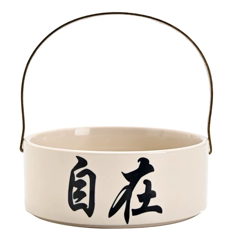 自在得闲手提提梁果盘@574