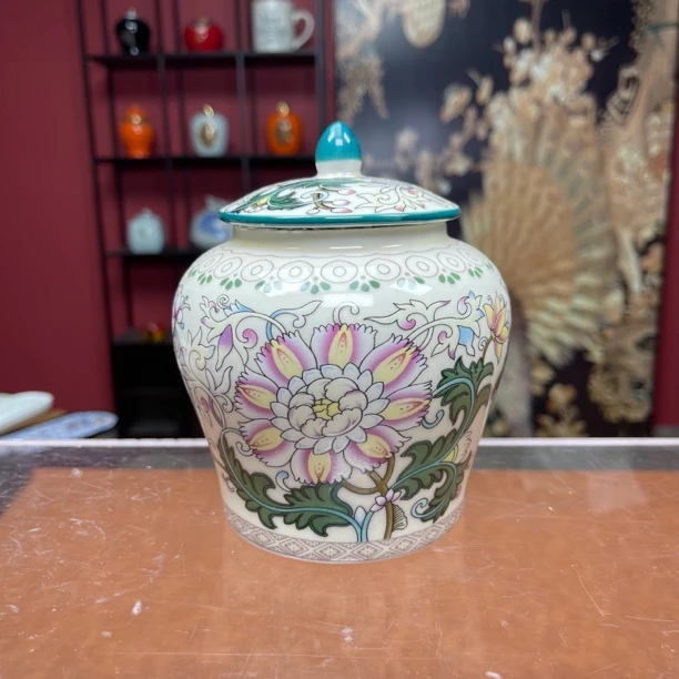 高端瓷器秋月春花茶叶罐-291(xp)