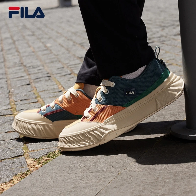 Fila/斐乐男鞋【FOSSO川行鞋】撞色休闲板鞋运动帆布鞋F12M432308F