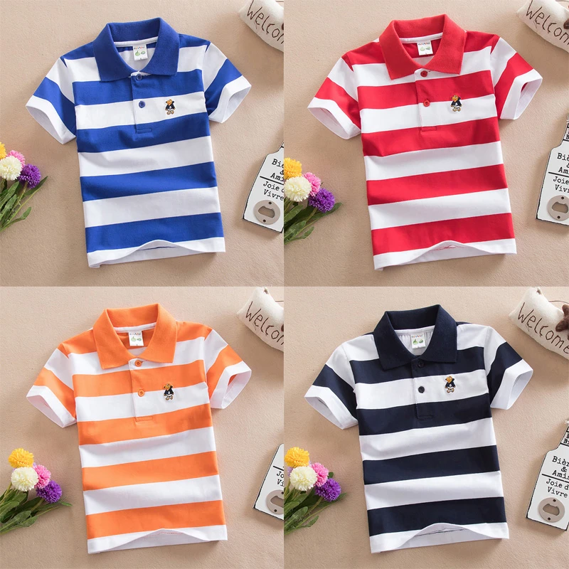 童装T恤夏季新款男童短袖纯棉上衣女童宝宝半袖t恤中大童POLO衫