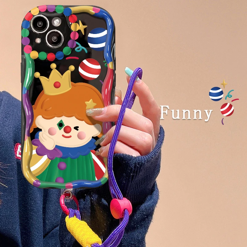 多色块彩球小丑苹果13华为/vivo/oppo/小米iPhone14pro小众手机壳