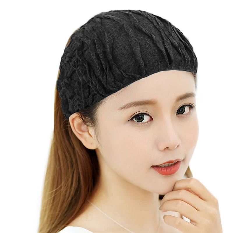 韩国条纹宽边发带头巾时尚闪亮头箍遮白发头饰气质布艺发箍发套女