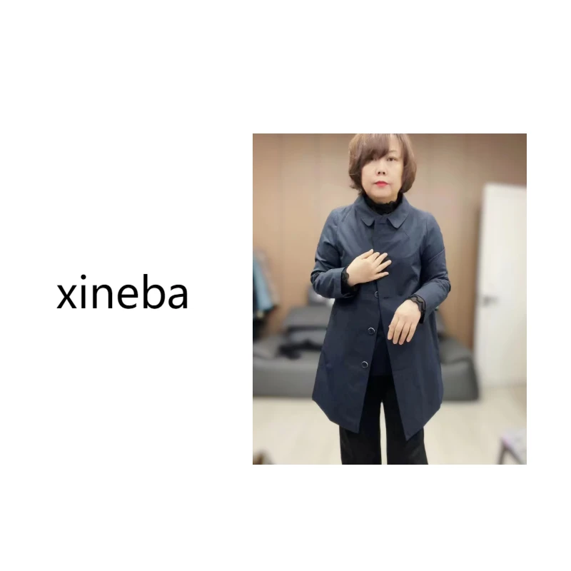 【xineba韩国鞋】单里风衣2024新款女士中长款时尚百搭洋气外套建议