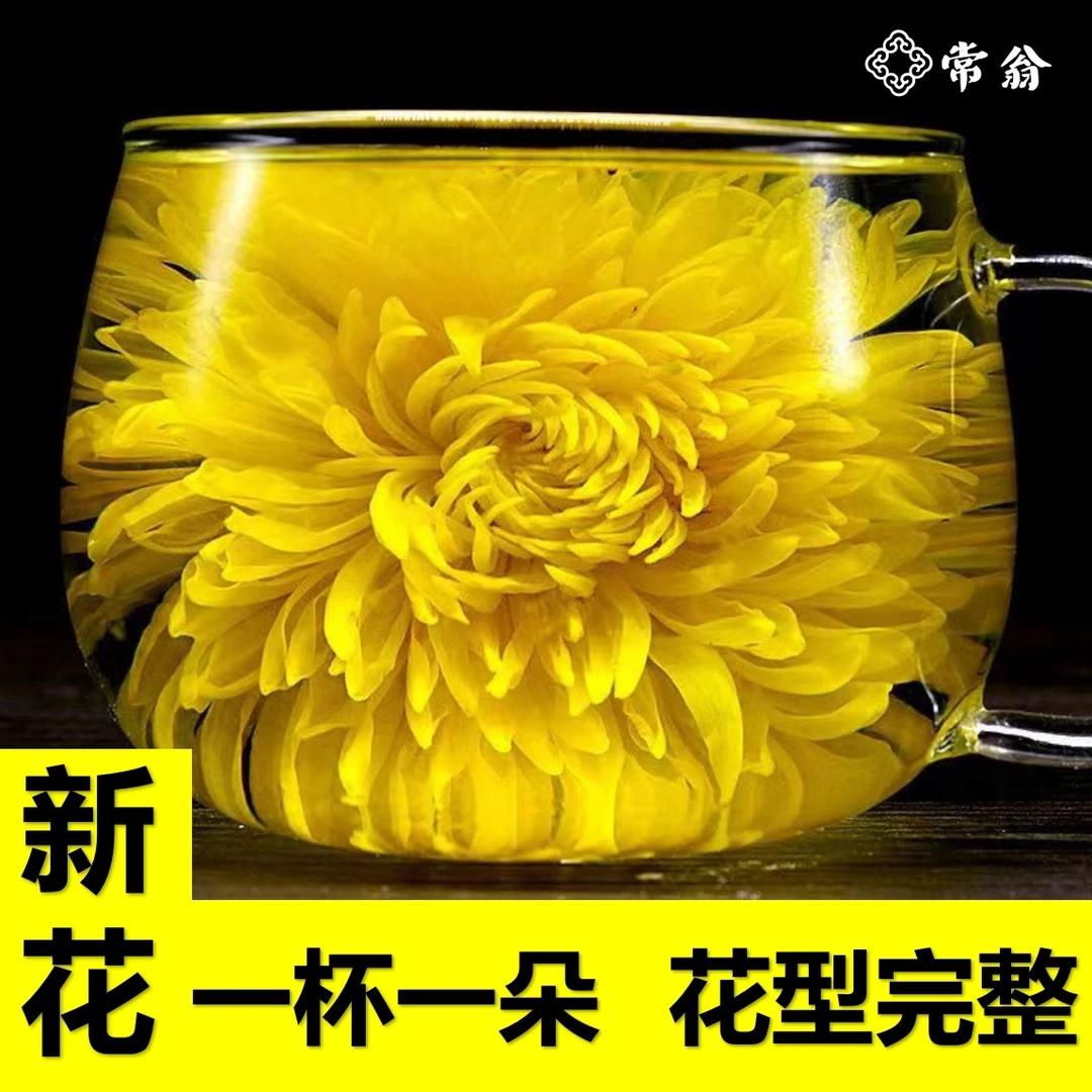 【拍1发4罐】常翁金丝皇菊安徽黄山一朵一杯黄菊花搭配泡茶