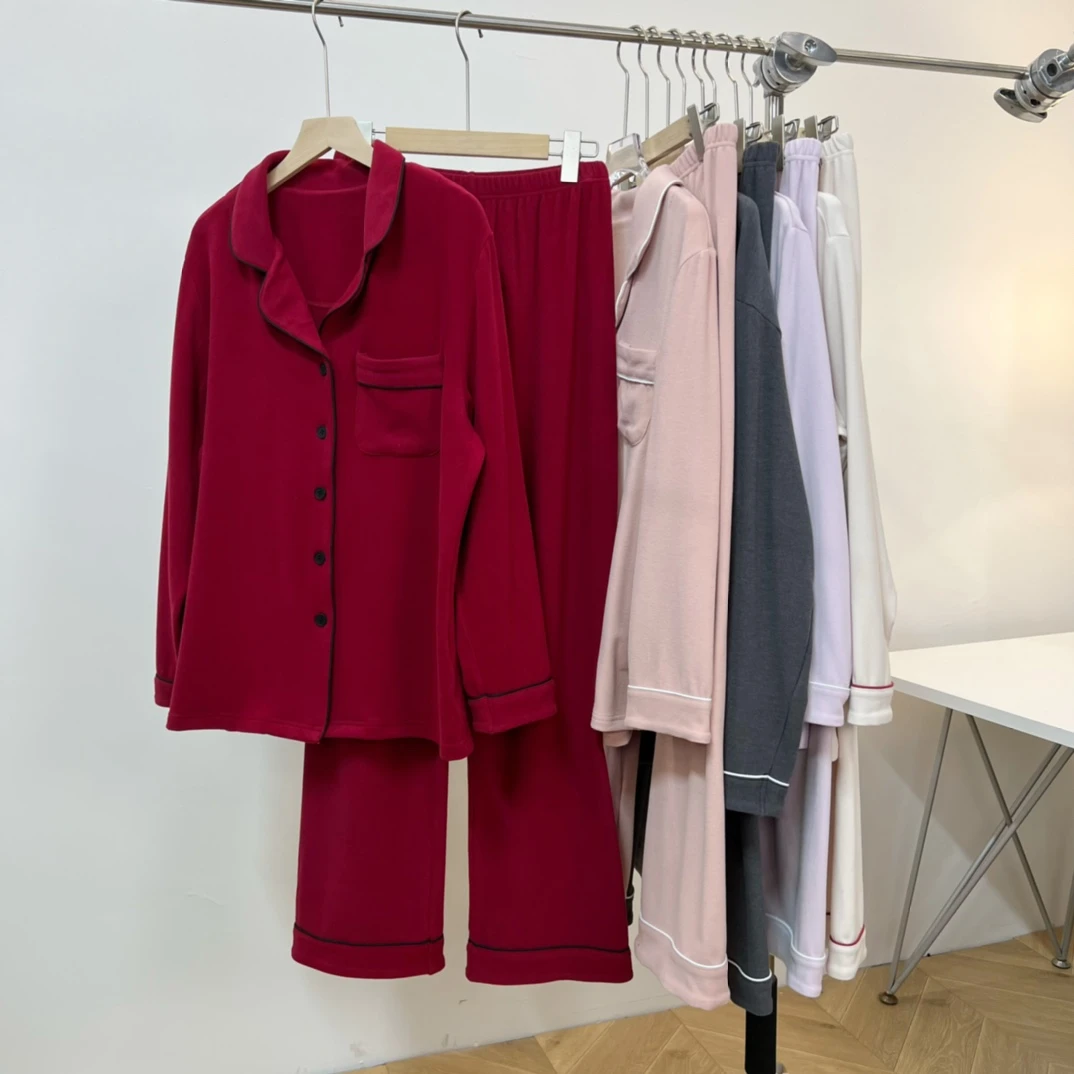 【若若美】X-1425华绒情侣款家居服套装秋冬男女睡衣居家舒适起居服