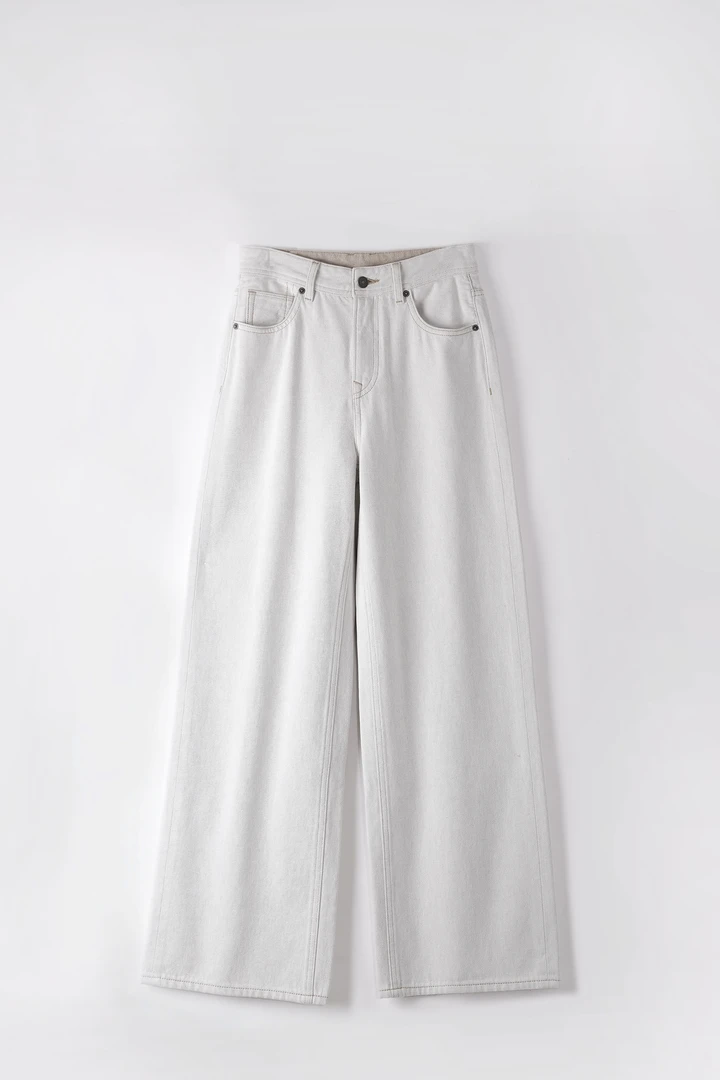 【黑标系列】P-9973加绒彩尾纱棉白牛休闲百搭直筒裤显瘦阔腿牛仔裤