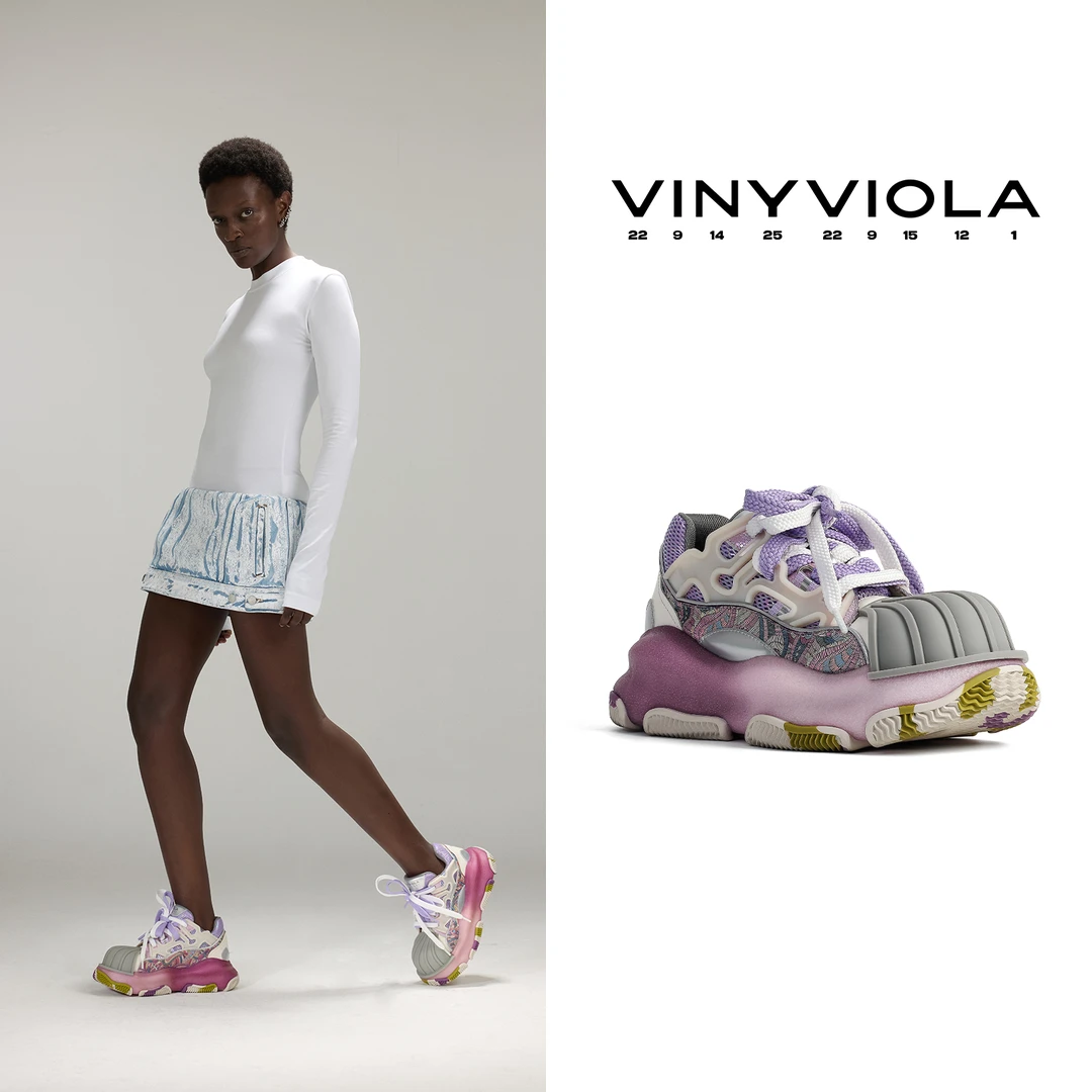 VINYVIOLA维尼维拉贝壳头平底增高情侣休闲运动板鞋--泥巴腰果花