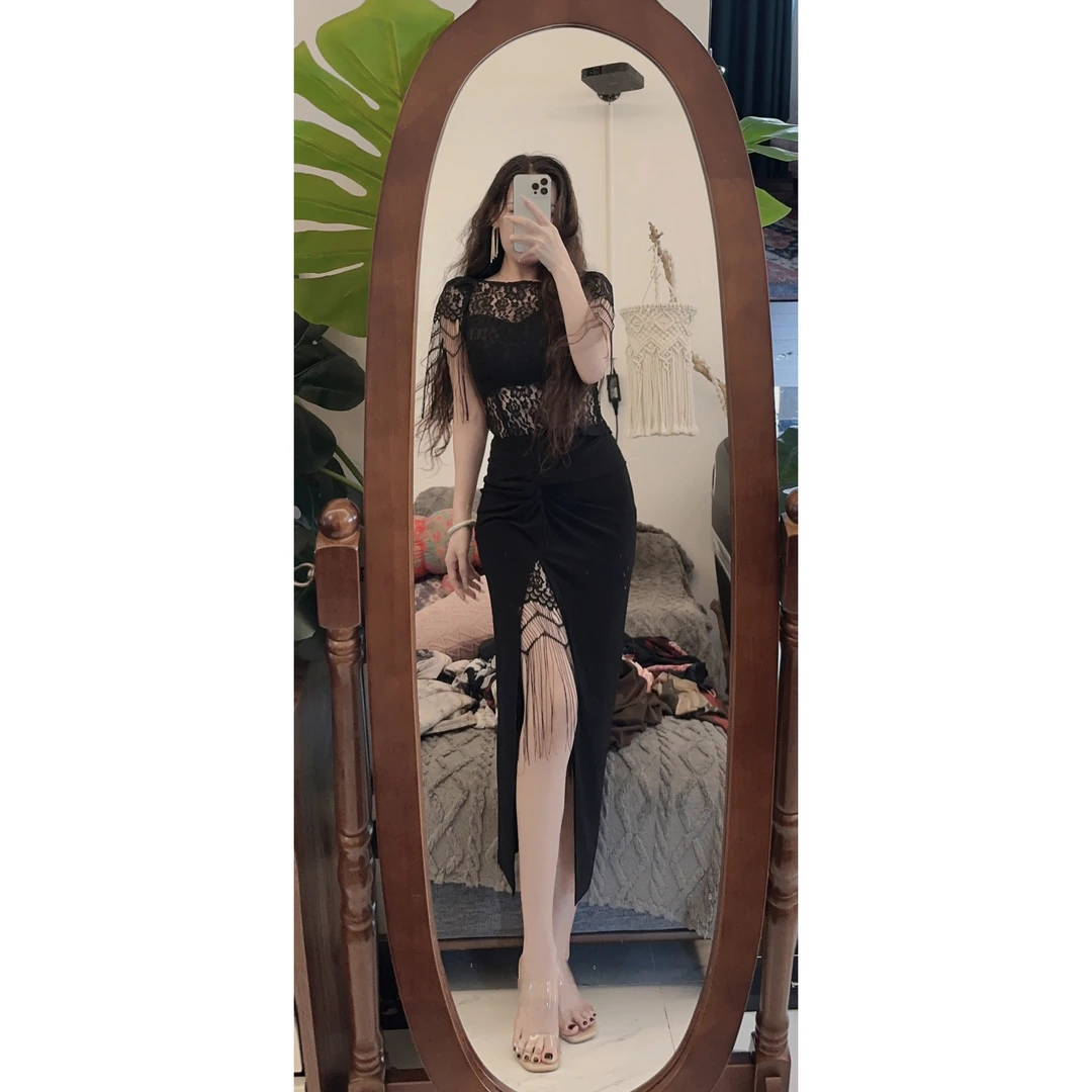 【妍妍专属】夏季新修身短款上衣半身裙蕾丝两件套20504/20478