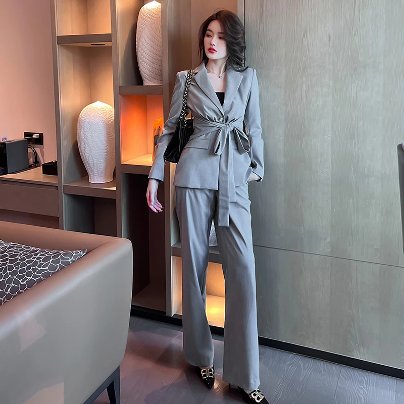 ZY.HT/紫嫣红藤5933职业套装女时尚气质女神范高级感西装两件套