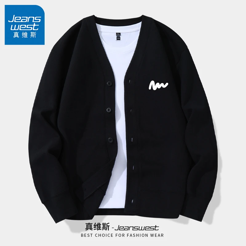 真维斯开衫外套男春秋季2025新款男生v领针织衫卫衣男士内搭男款