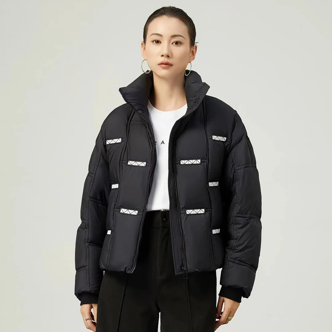 25020女款百搭时尚秋冬零压保暖休闲柔软亲肤短款羽绒服外套
