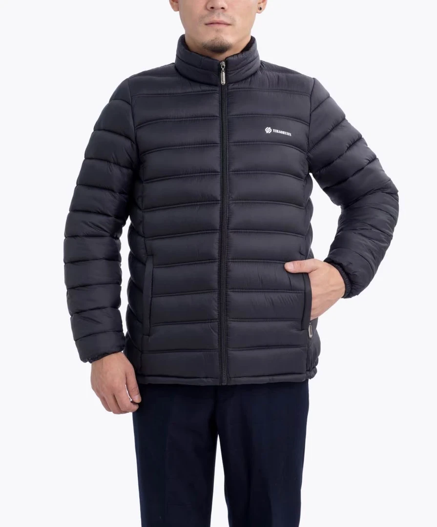 2024男士立领休闲百搭外套纯色保暖加厚棉衣外套