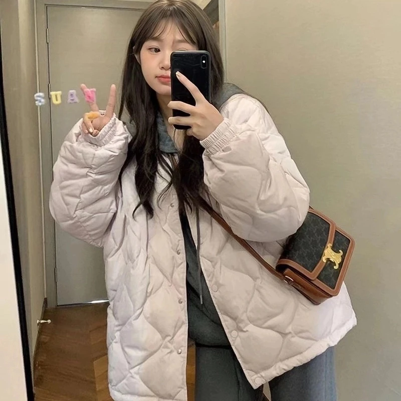 菱格棉衣女2024新款宽服上松韩版爆款棉袄冬季学生外套小个子棉衣