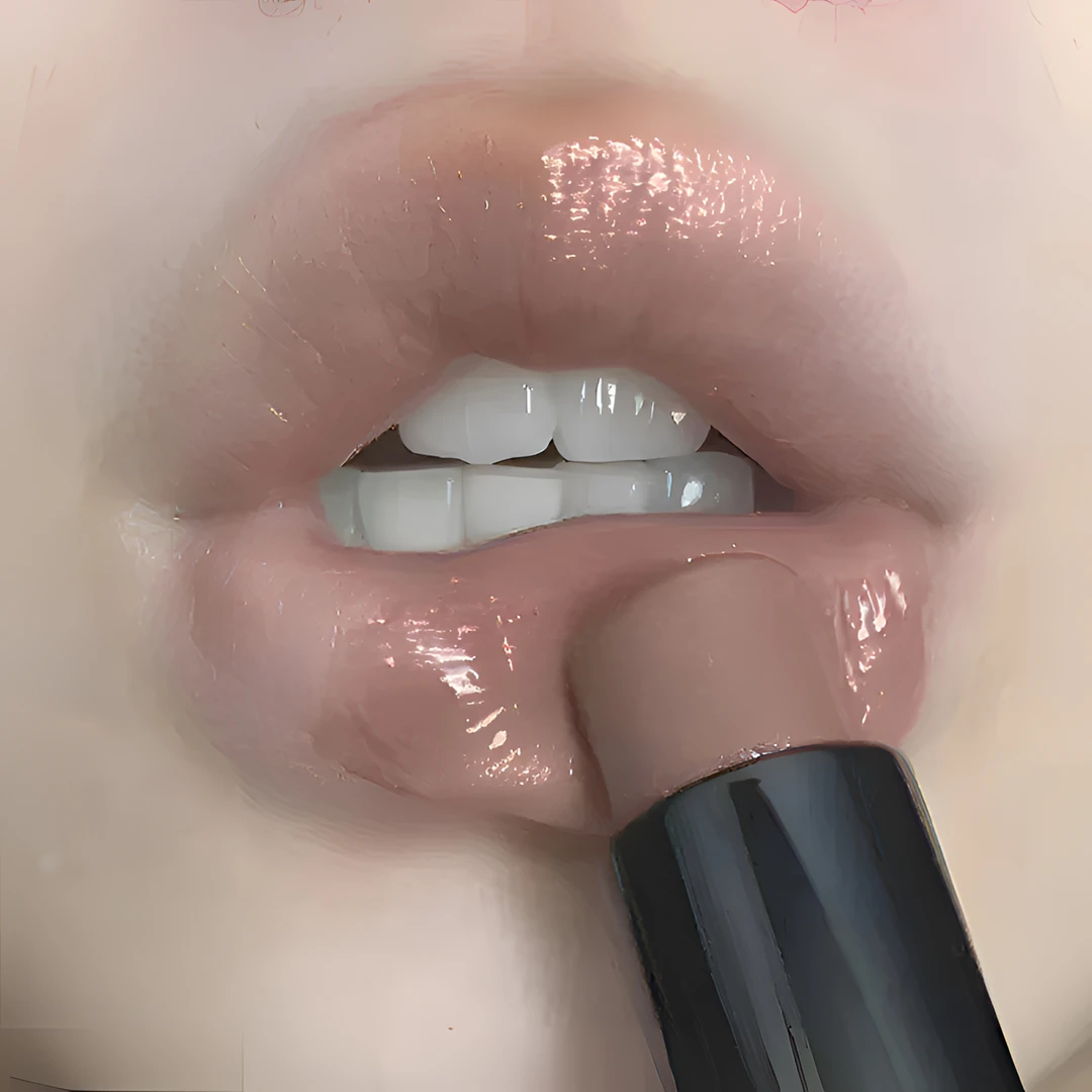 推荐!低饱和淡颜口红多用棒水光感滋润显白自然持妆镜面唇膏颜值