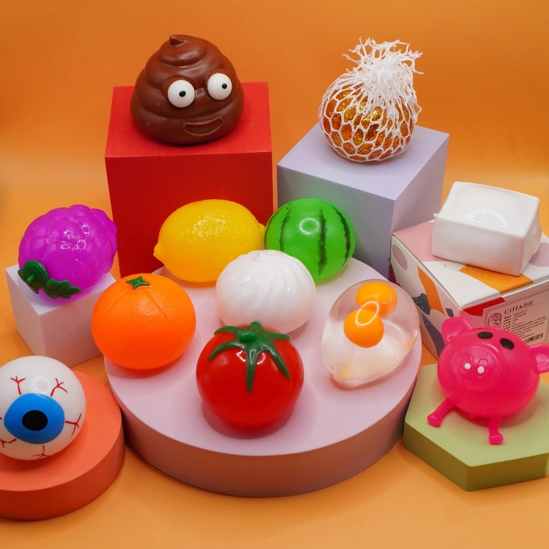 儿童网红玩具减压解压水果西红柿番茄捏捏乐仿真趣味粘性儿童节