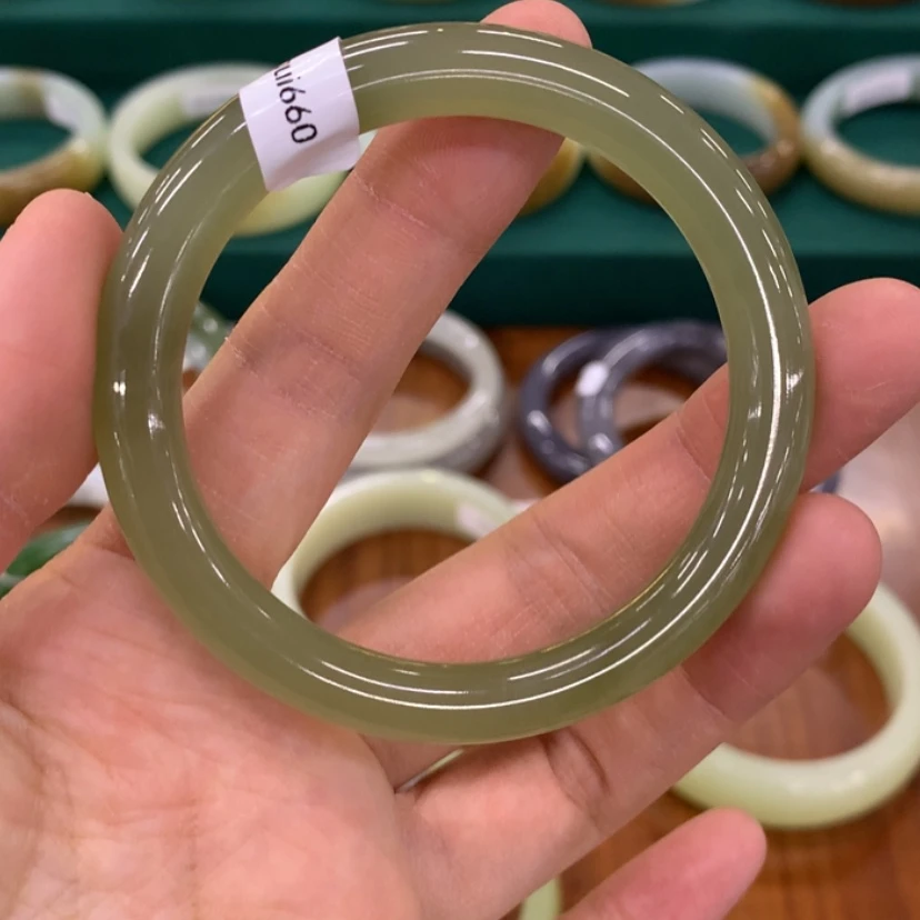 【闪购商品】和田玉手镯5354圈口未镶嵌