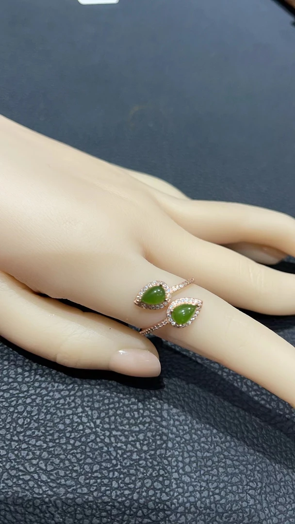 和田玉碧玉精品女王戒指