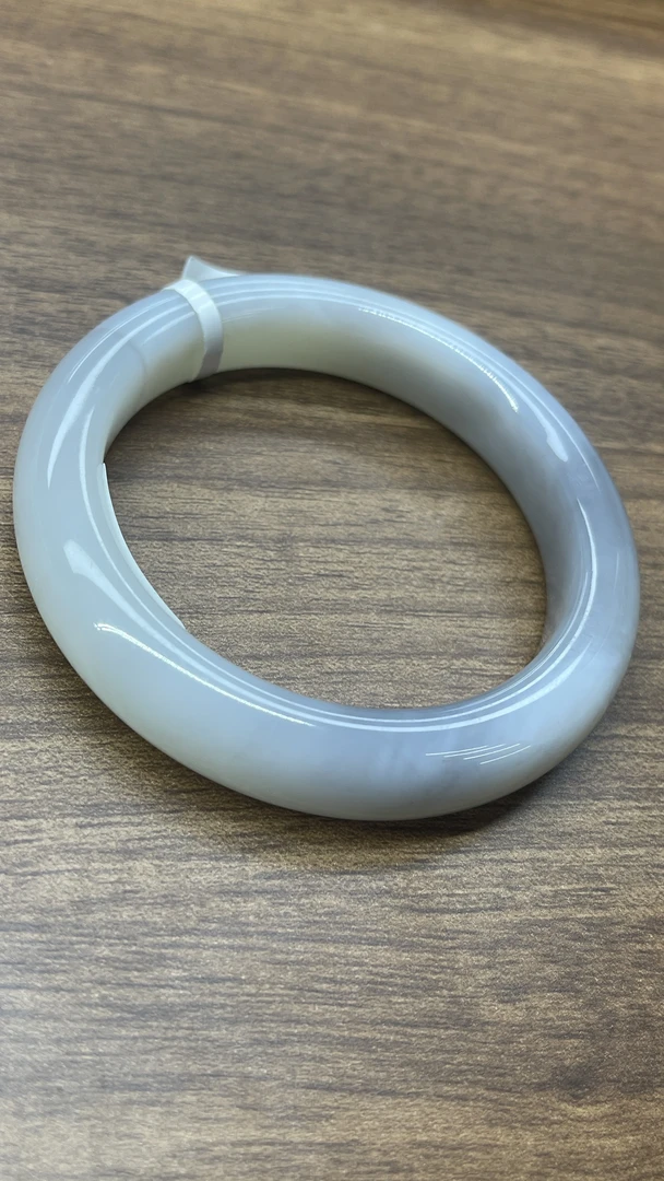 和田玉精品烟紫过度色手镯