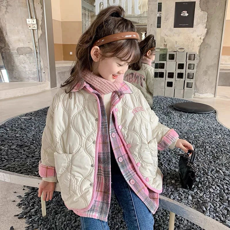 女童棉衣外套冬装2025新款儿童加厚夹棉棉服小女孩冬季棉袄上衣潮