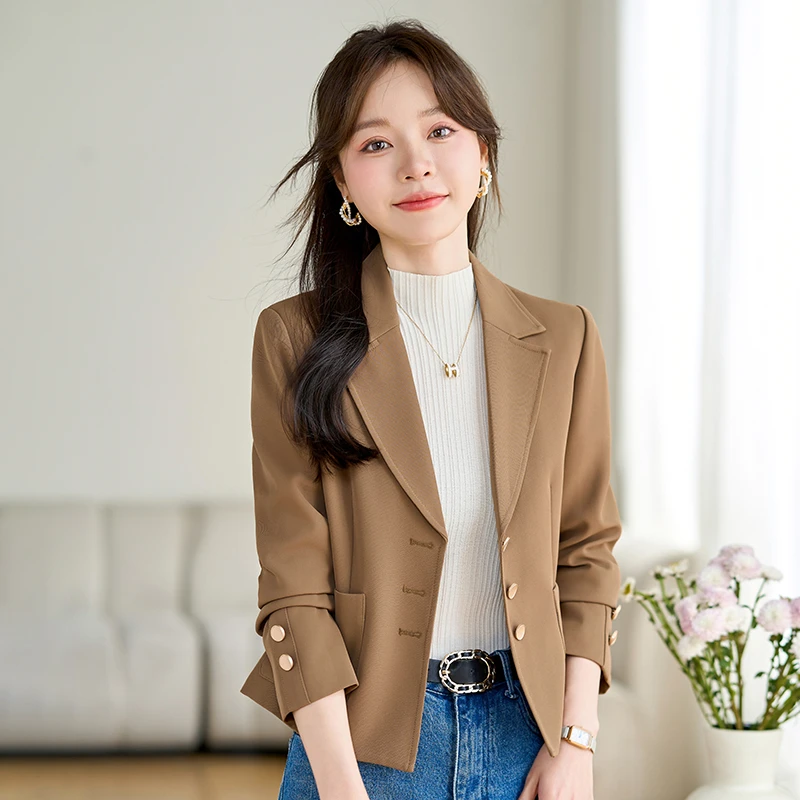 短款修身小个子小西服韩版百搭小西装休闲春季修身西装外套女1370